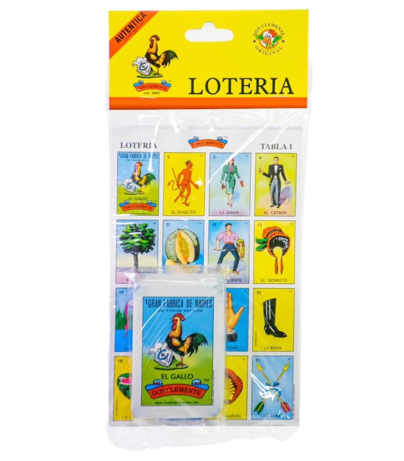 Loteria Authentic Mexican Game, Bingo Game with Colorful Illustrated Cards, Don Clemente Brand 10 Pack