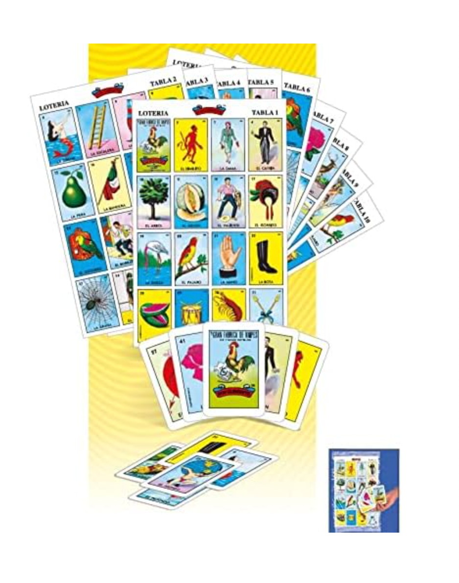 Loteria Authentic Mexican Game, Bingo Game with Colorful Illustrated Cards, Don Clemente Brand 10 Pack