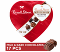 Russell Stover Valentine's Day, Heart Assorted Milk & Dark Chocolate Candy Gift Box, 10 oz.