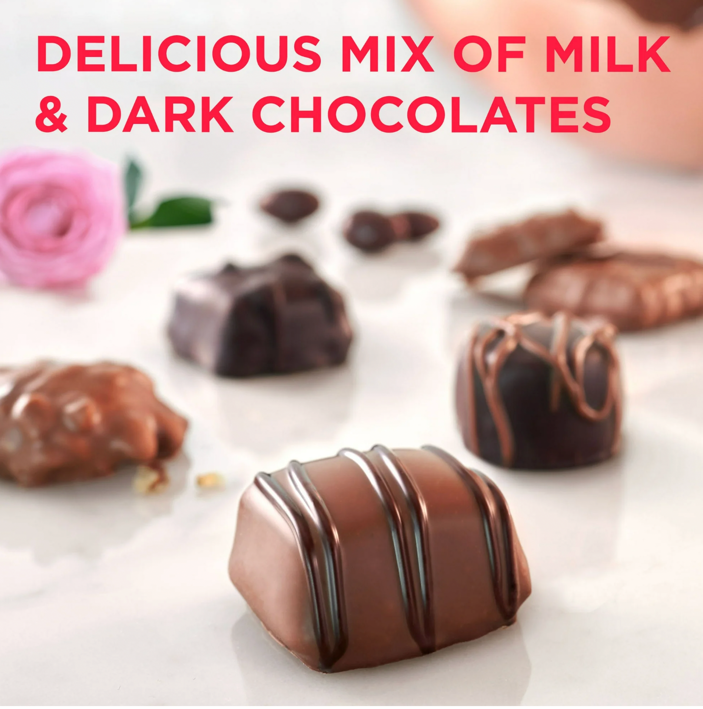 Russell Stover Valentine's Day, Heart Assorted Milk & Dark Chocolate Candy Gift Box, 10 oz.