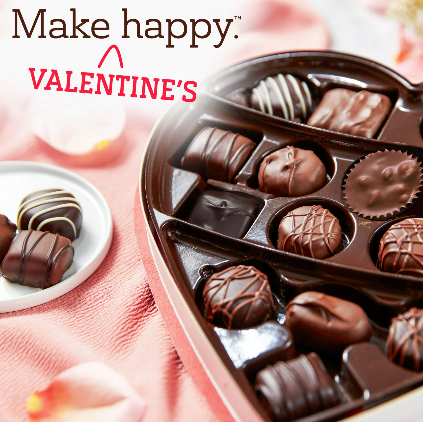 Russell Stover Valentine's Day, Heart Assorted Milk & Dark Chocolate Candy Gift Box, 10 oz.