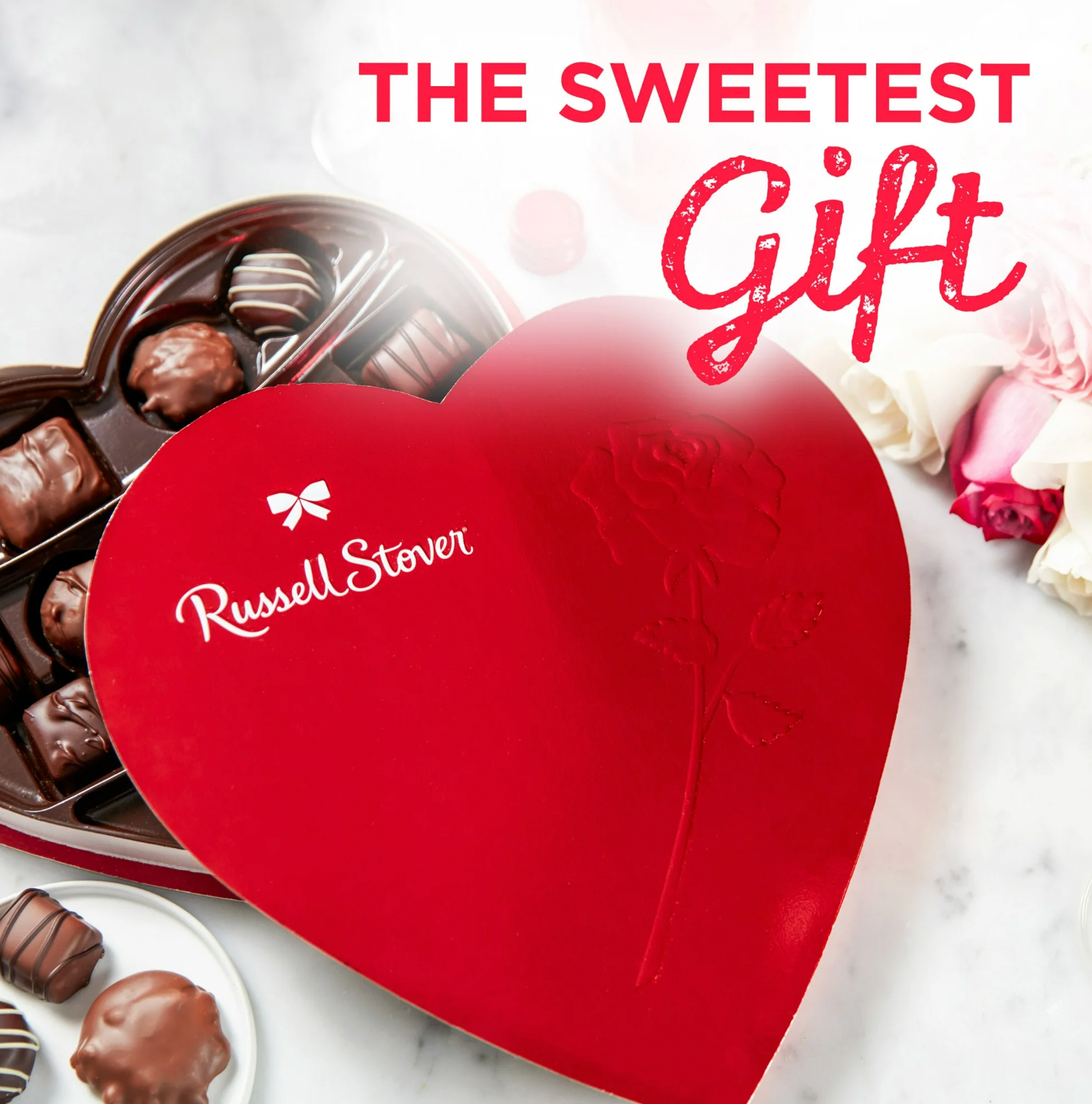 Russell Stover Valentine's Day, Heart Assorted Milk & Dark Chocolate Candy Gift Box, 10 oz.