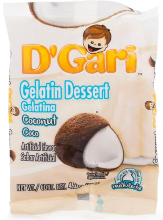 D'Gari Gelatinas | Coconut, 2 Pack)