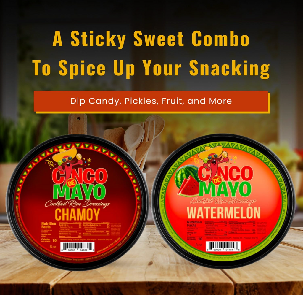 Cinco de Mayo Chamoy and Watermelon Rim Dip Dressing 8 oz, Pack of 2