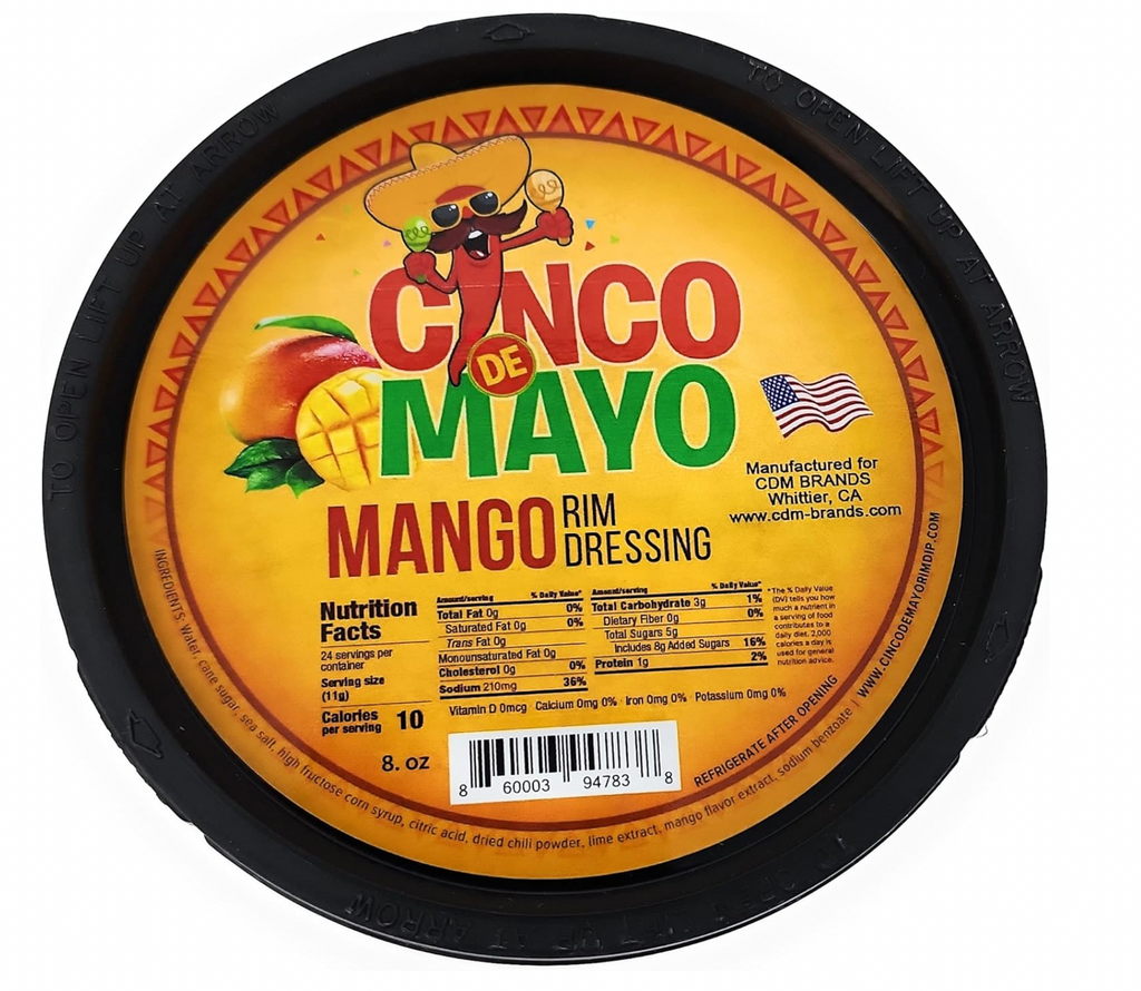 Cinco de Mayo Mango Rim Dip Cocktail Rim Dressing (1 x 7.6 oz. Container)