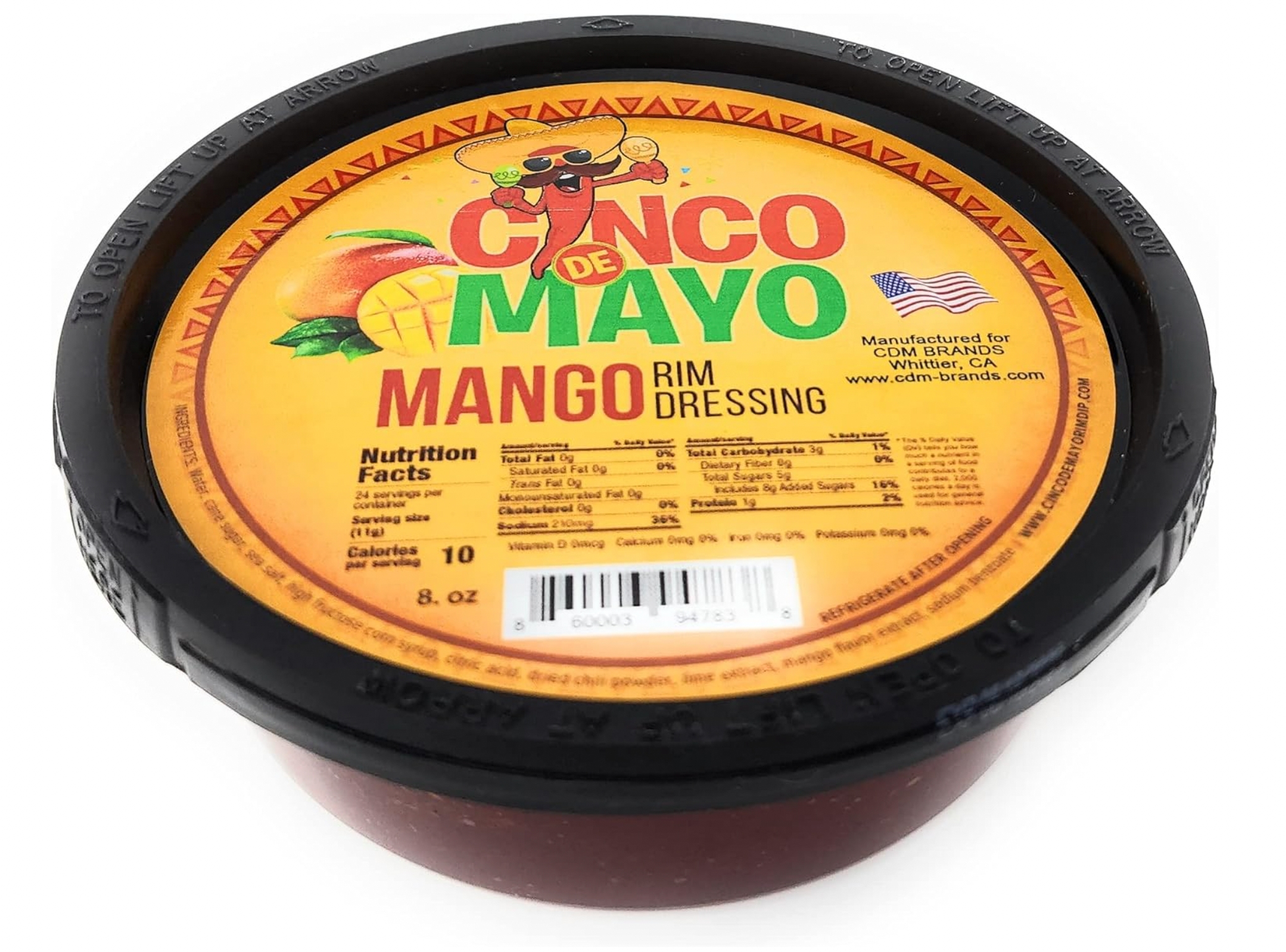 Cinco de Mayo Mango Rim Dip Cocktail Rim Dressing (1 x 7.6 oz. Container)