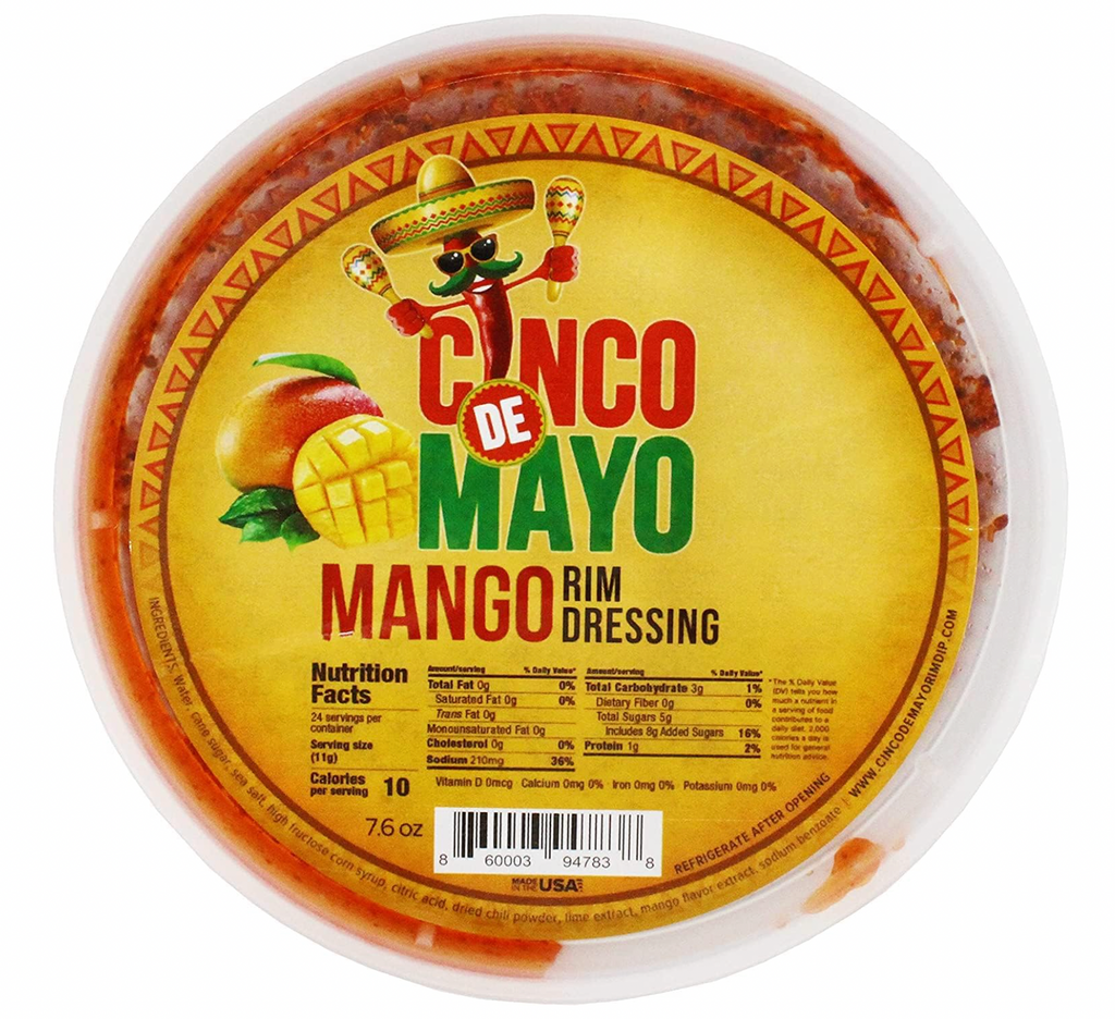 Cinco de Mayo Mango Rim Dip Cocktail Rim Dressing (1 x 7.6 oz. Container)
