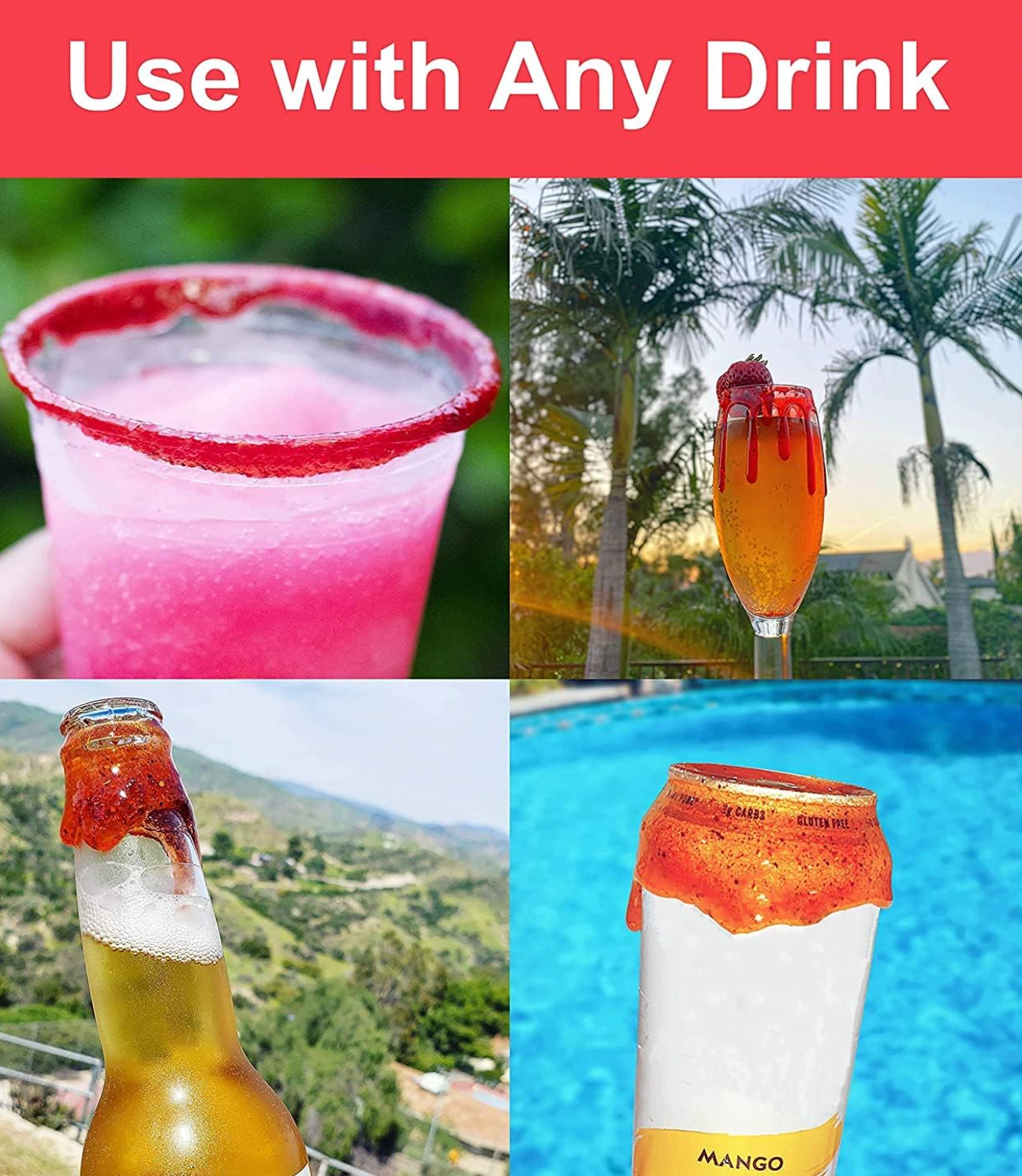Cinco de Mayo Mango Rim Dip Cocktail Rim Dressing (1 x 7.6 oz. Container)