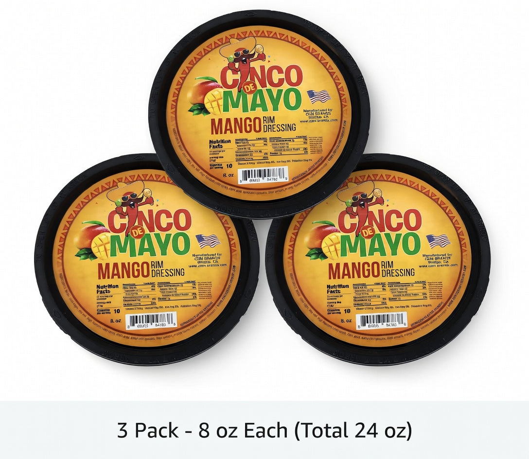 Cinco de Mayo Mango Rim Dip Cocktail Rim Dressing (3 Pack)