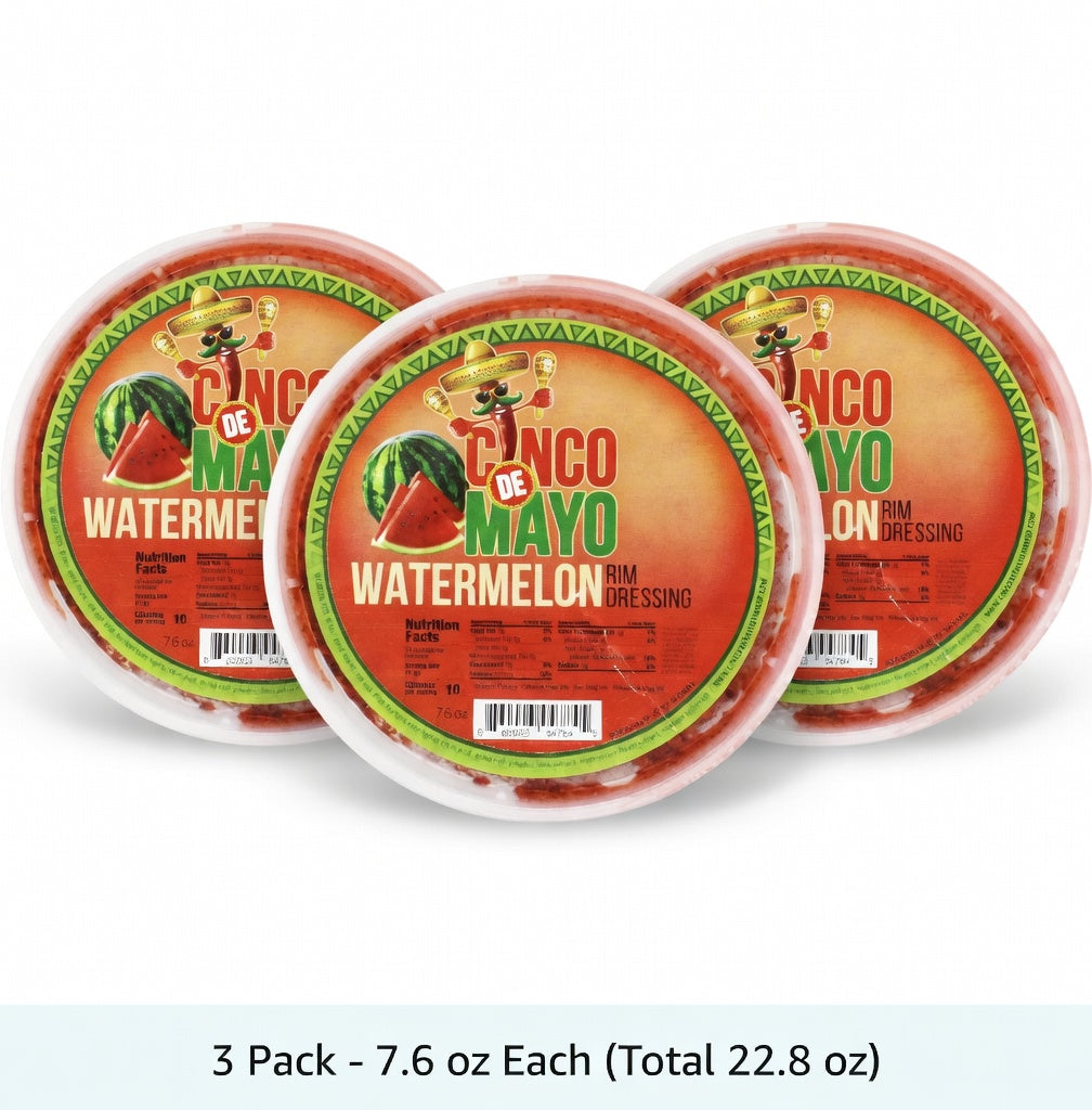 Cinco de Mayo Watermelon Rim Dip Cocktail Rim Dressing (3 Pack)